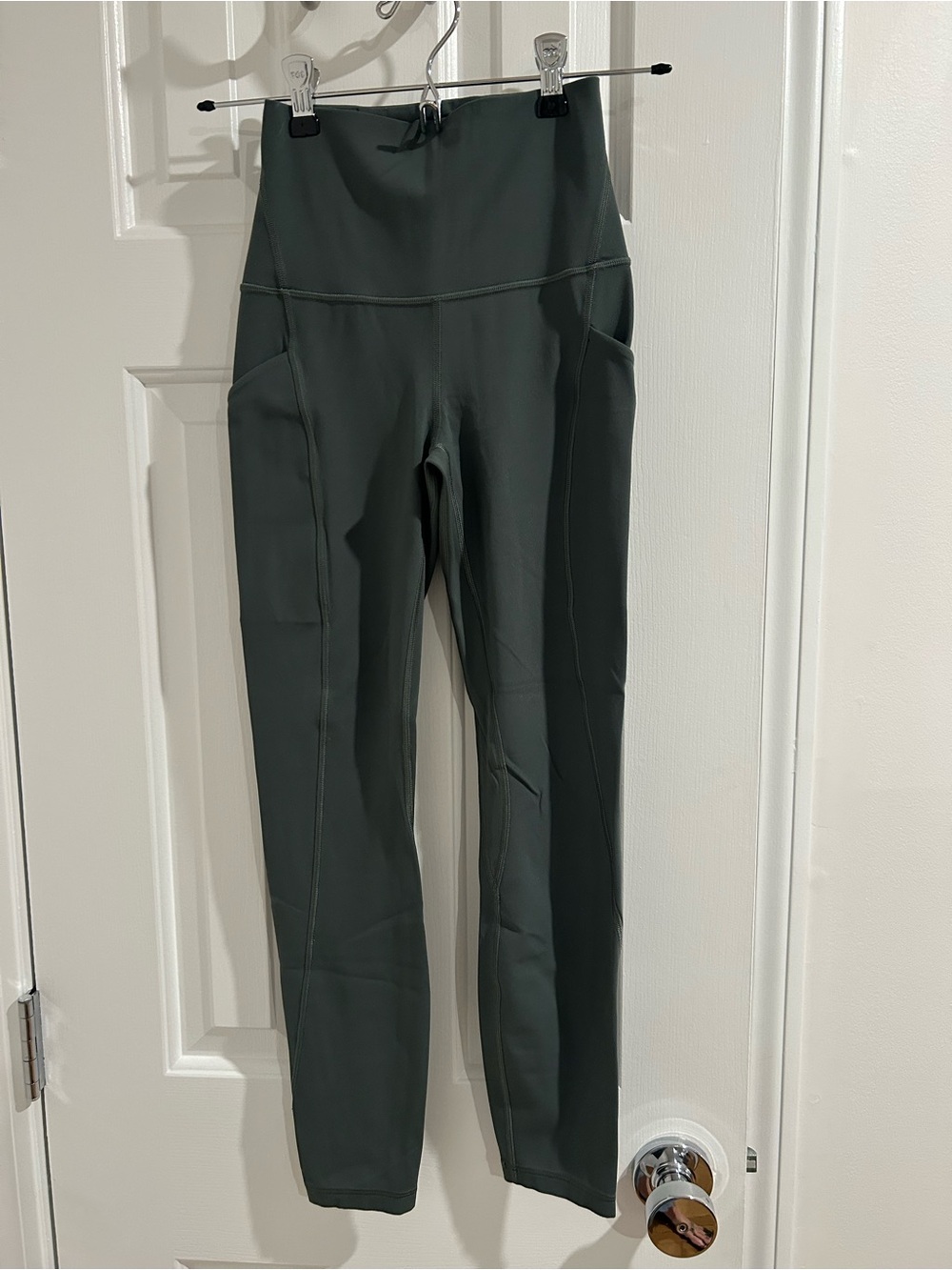 Lululemon Dark Green High Rise Pocket Leggings 2